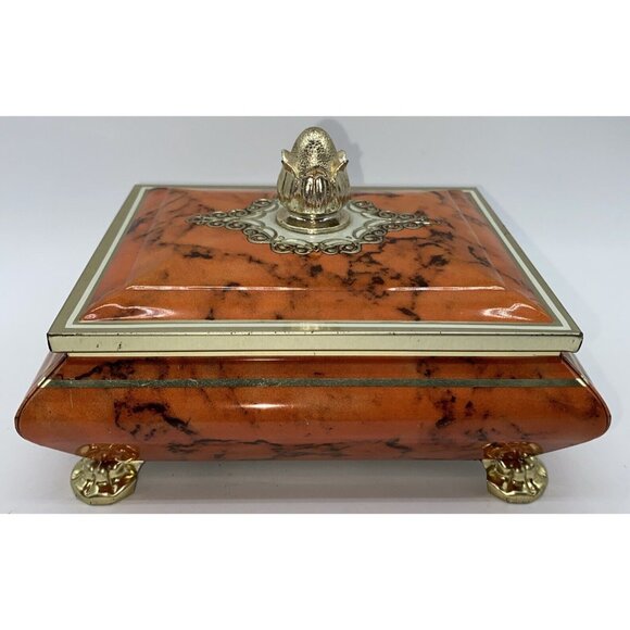 Blue Bird Confectionery Harry Vincent Limited Candy Tin Orange Gold England - Picture 7 of 14